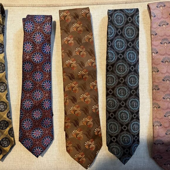 AMAZING MEN'S LIMITED EDITION LOT OF 5 ERMENEGILDO ZEGNA TIES - ITALY